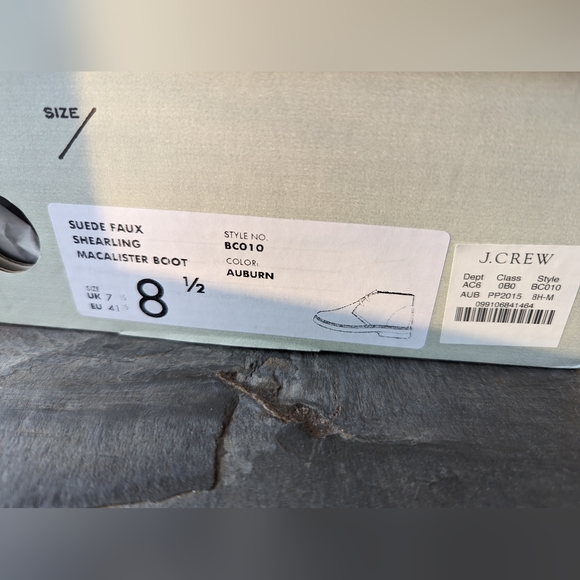 NEW JCrew MacAlister shearling-lined suede boots - Auburn - Size 8.5 Mens - Picture 5 of 14